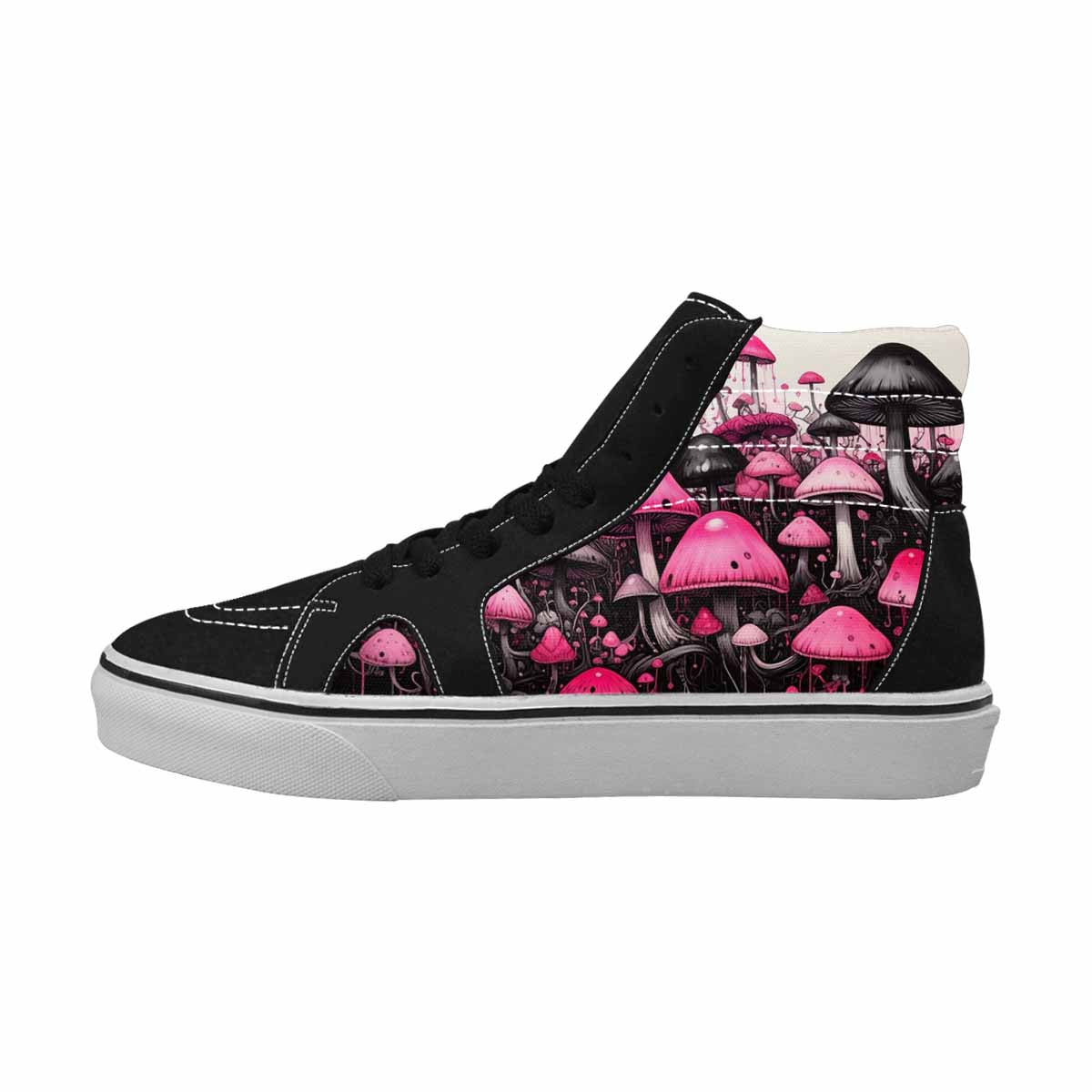 MEN'S Rainbow Drip Mushrooms High Top Canvas Grunge Custom Shoes
