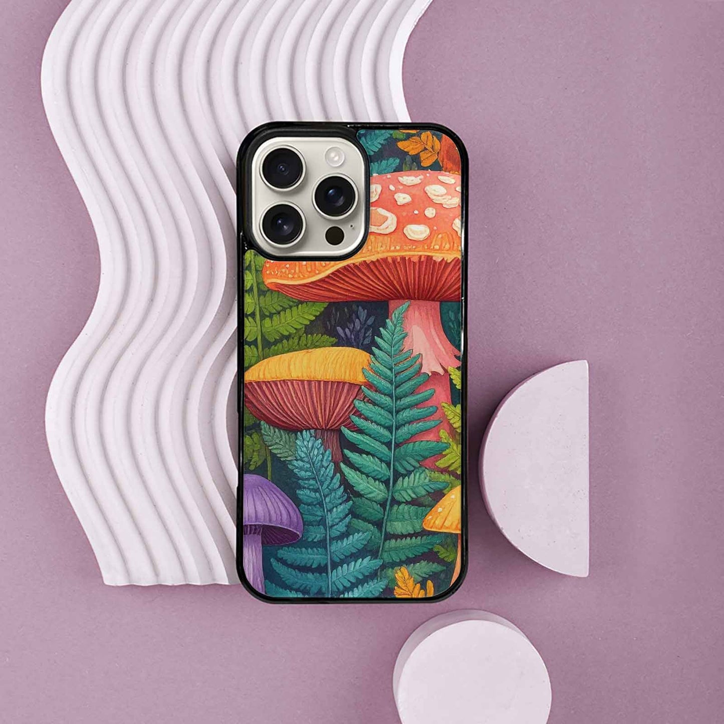 iPhone 16 Pro Max Case — Mushrooms Botanicalmushrooms P, Unique Phone Case Design