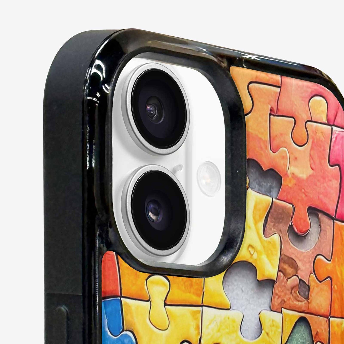 iPhone 16 Plus Case — Autism Puzzle Pieces Puzzle Piece Pattern, Custom Art Phone Cover
