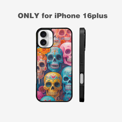 iPhone 16 Plus Case — Sugar Skullsmelting Sugar Skulls, Unique Phone Case Design