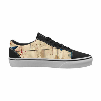 WOMEN'S Patriotic Stars Stripes Lace-Up Canvas Melting Art Sneakers