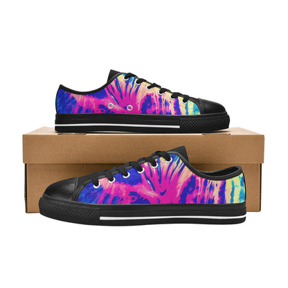WOMEN'S Tie Dye Splash Retro Canvas Vivid Custom Shoes