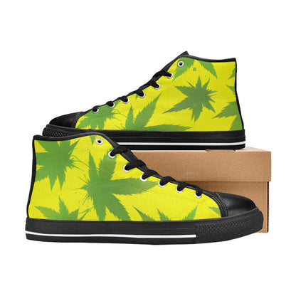 MEN'S Cc Weed Art Men’S High Top Canvas Dark Academia Custom Sneakers