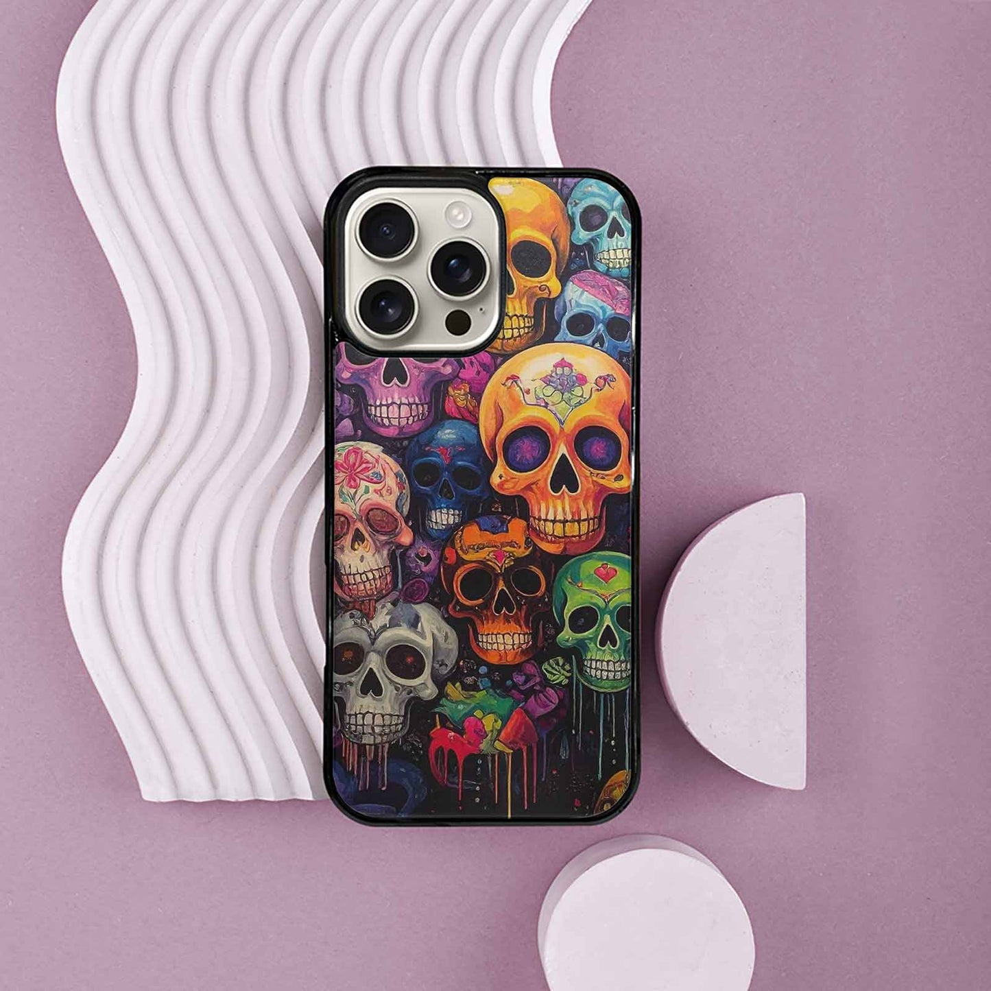 iPhone 16 Pro Max Case — Skulls General Skulls Pattern, Custom Made Phone Cover
