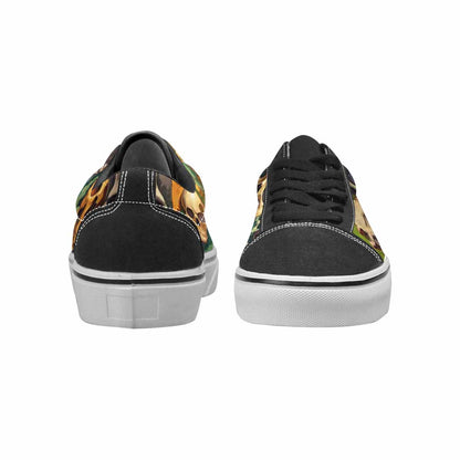 WOMEN'S Skulls  Camo Skulls Lace-Up Canvas Dreamlike Custom Shoes