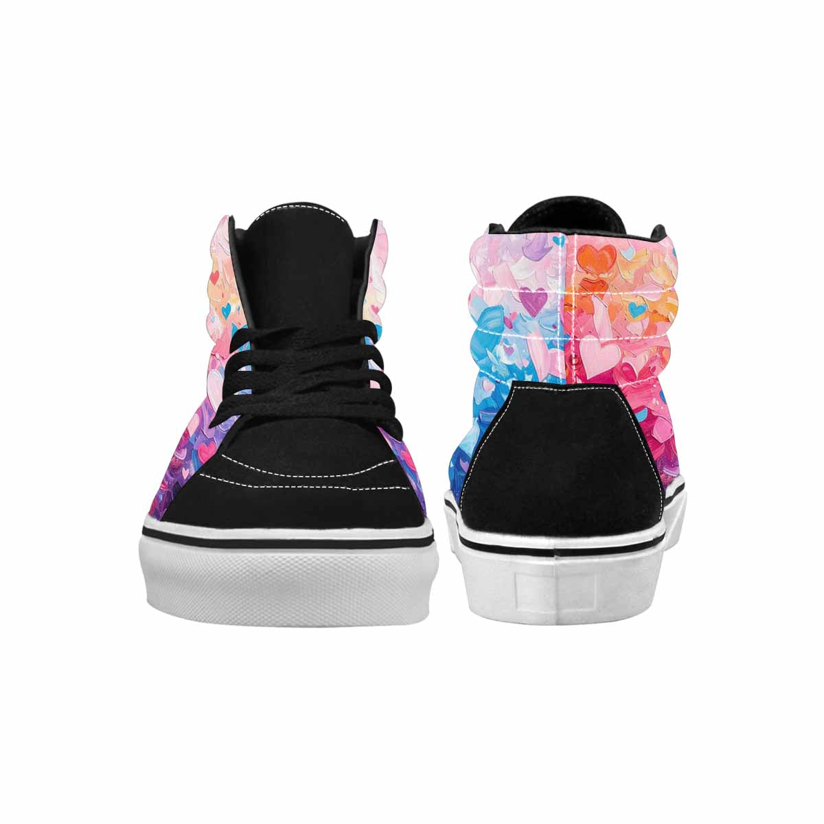 MEN'S Transgender Pride Flag High Top Canvas Melting Art Sneakers