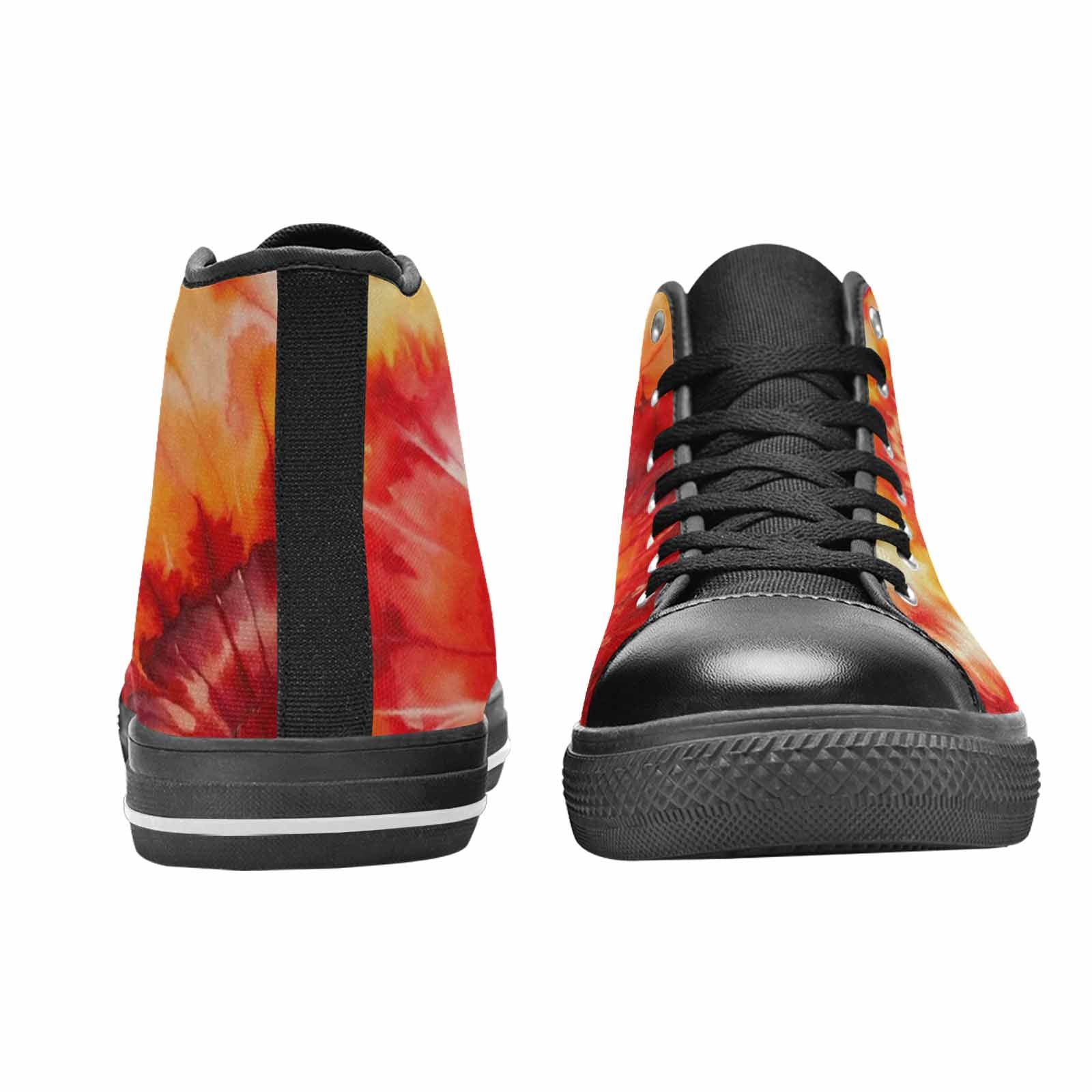 MEN'S Tie Dye - High Top Canvas Wallpaper Art Shoes