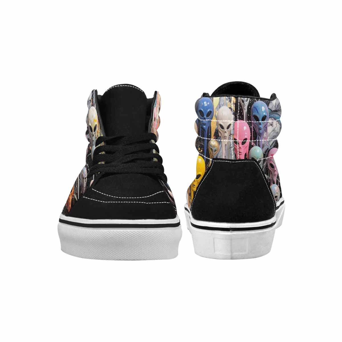 MEN'S Aliens  Marble Melting High Top Canvas Dreamcore Custom Shoes