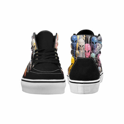 MEN'S Aliens  Marble Melting High Top Canvas Dreamcore Custom Shoes