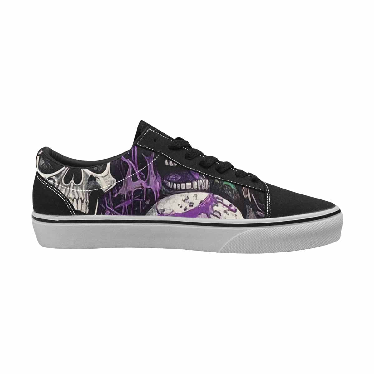 WOMEN'S Rainbow From Skull S Lace-Up Canvas Dreamcore Custom Shoes