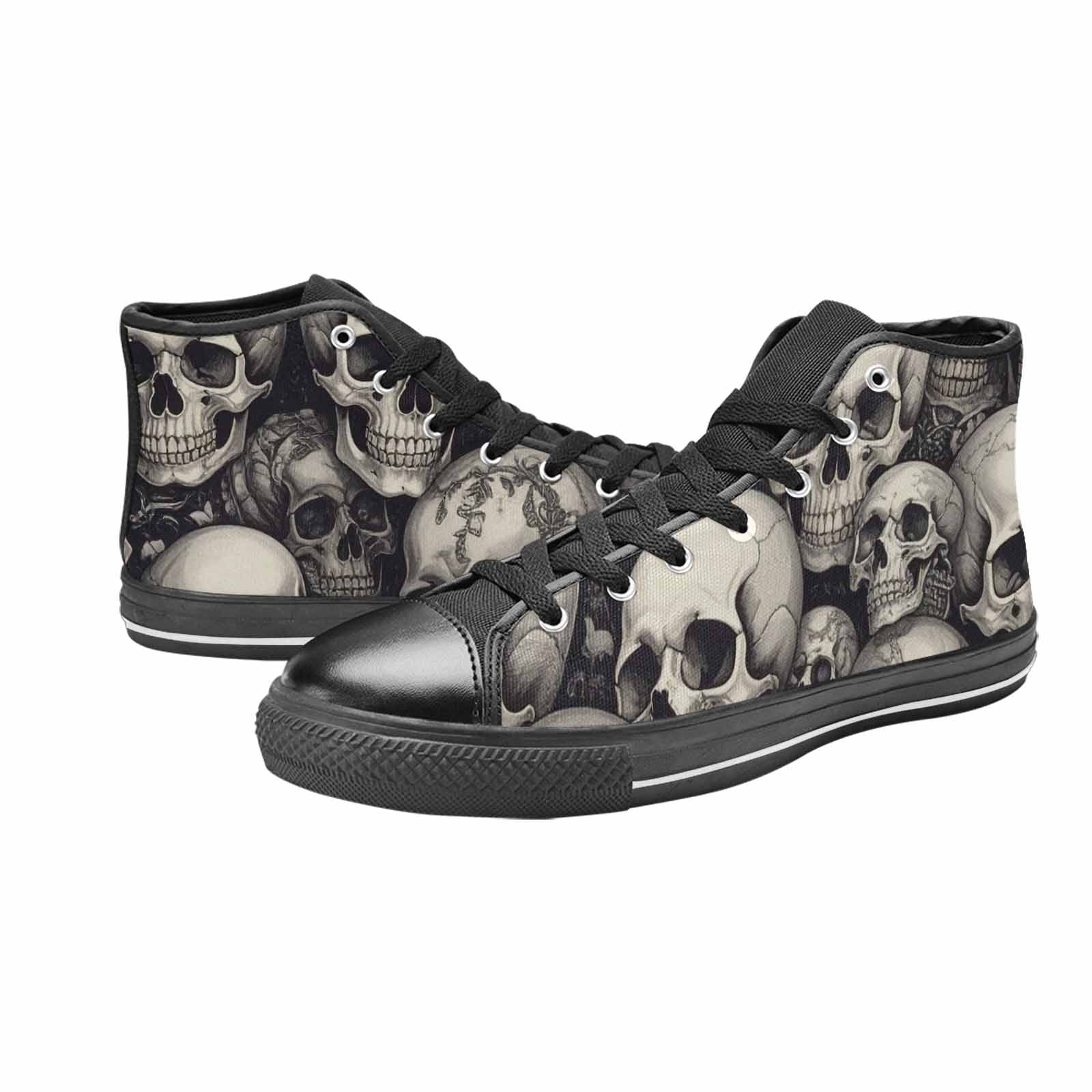 MEN'S Skulls - Classic High Top Canvas Wallpaper Art Custom Sneakers