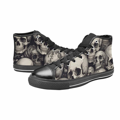 MEN'S Skulls - Classic High Top Canvas Wallpaper Art Custom Sneakers