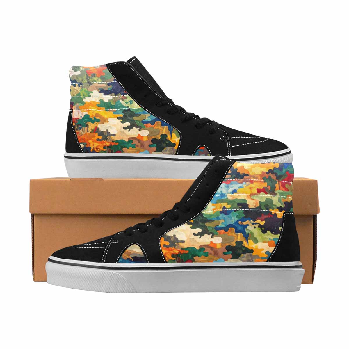 MEN'S Camo Full Color High Top Canvas Custom Fashion Y2K Custom Shoes