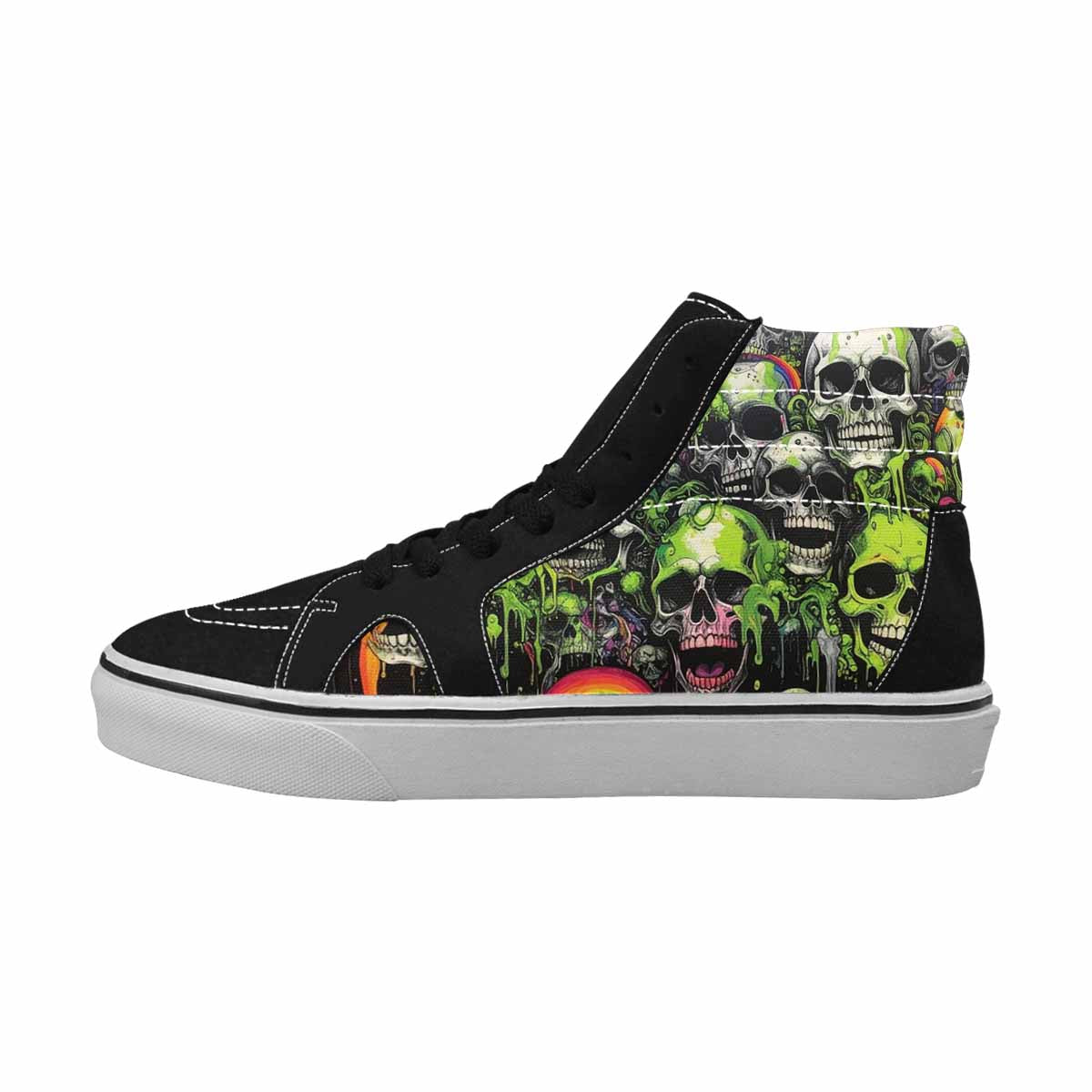 MEN'S Rainbow From Skull S High Top Canvas Cottagecore Sneakers