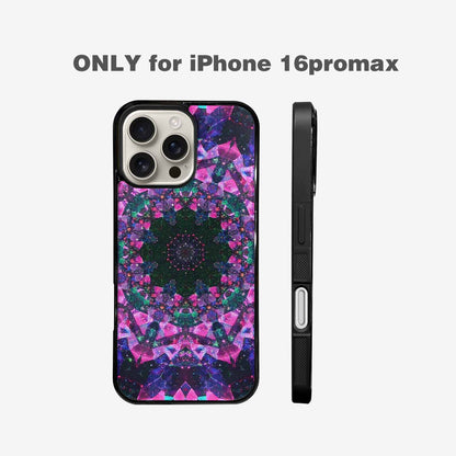 iPhone 16 Pro Max Case — Crystal Mandala Art Seamless Pattern Vibrant, Custom Phone Case