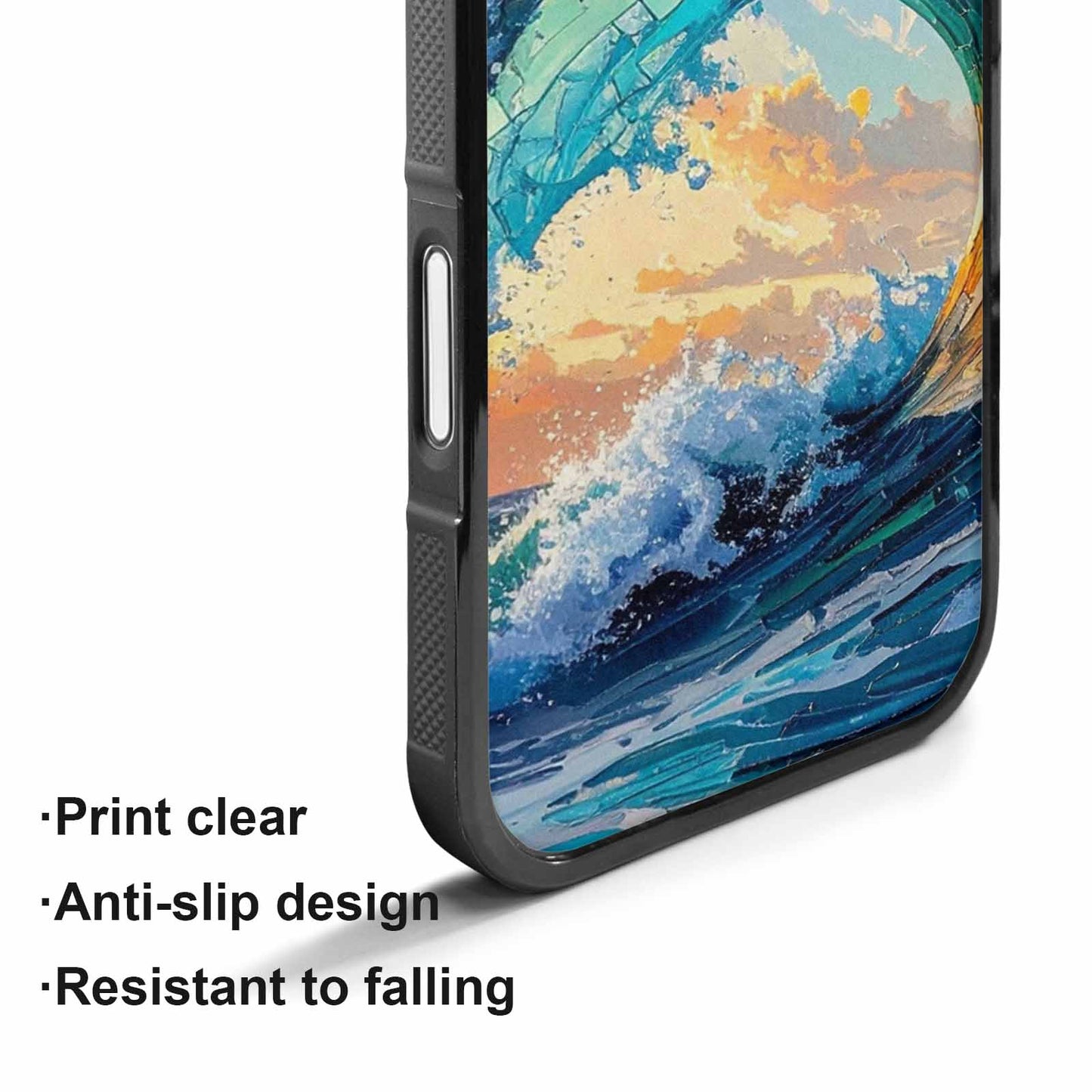 iPhone 17 Case — Wave Crest Splash Wave Watercolor Abstract, Customized Protective Case