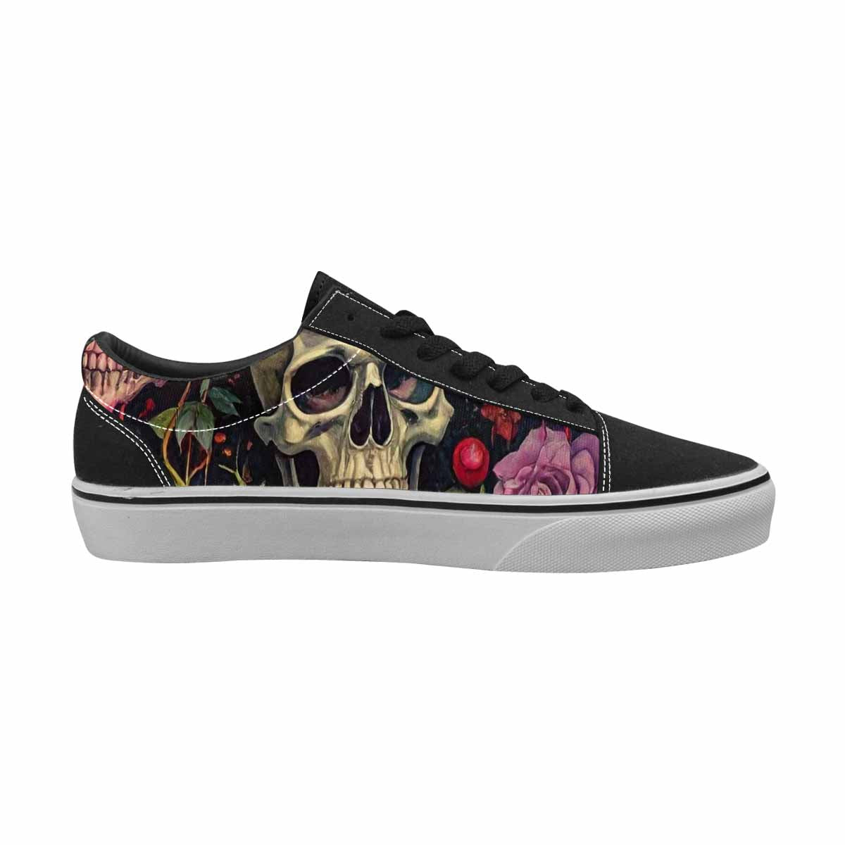 WOMEN'S Skulls Roses Melting Skulls Lace-Up Canvas Y2K Custom Shoes