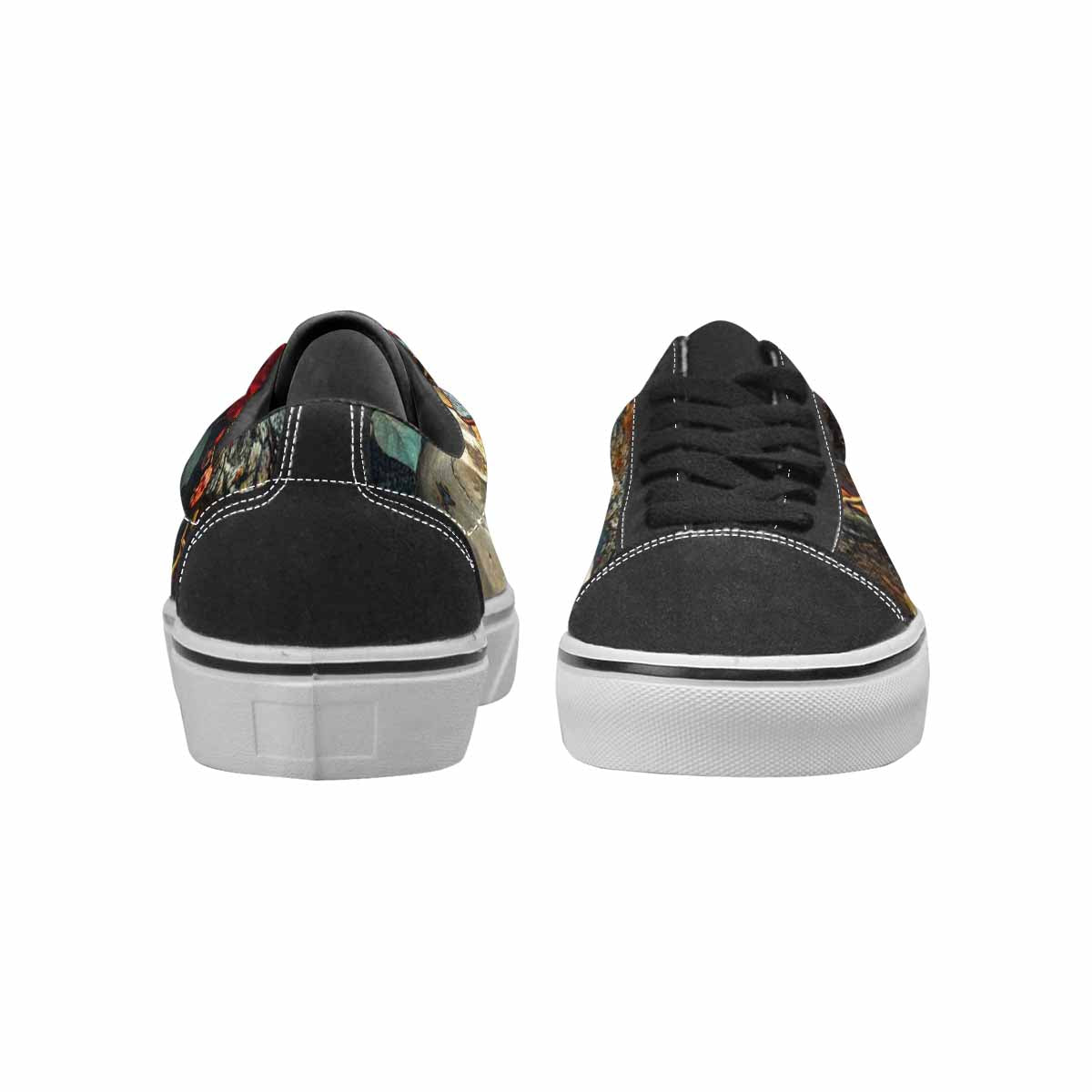 WOMEN'S More Overlapping Ontop Each Lace-Up Canvas Wallpaper Art Custom Sneakers