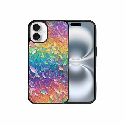iPhone 16 Plus Case — Holographic Iridescent Shimmer Pattern Hundreds Of, Personalized Phone Case
