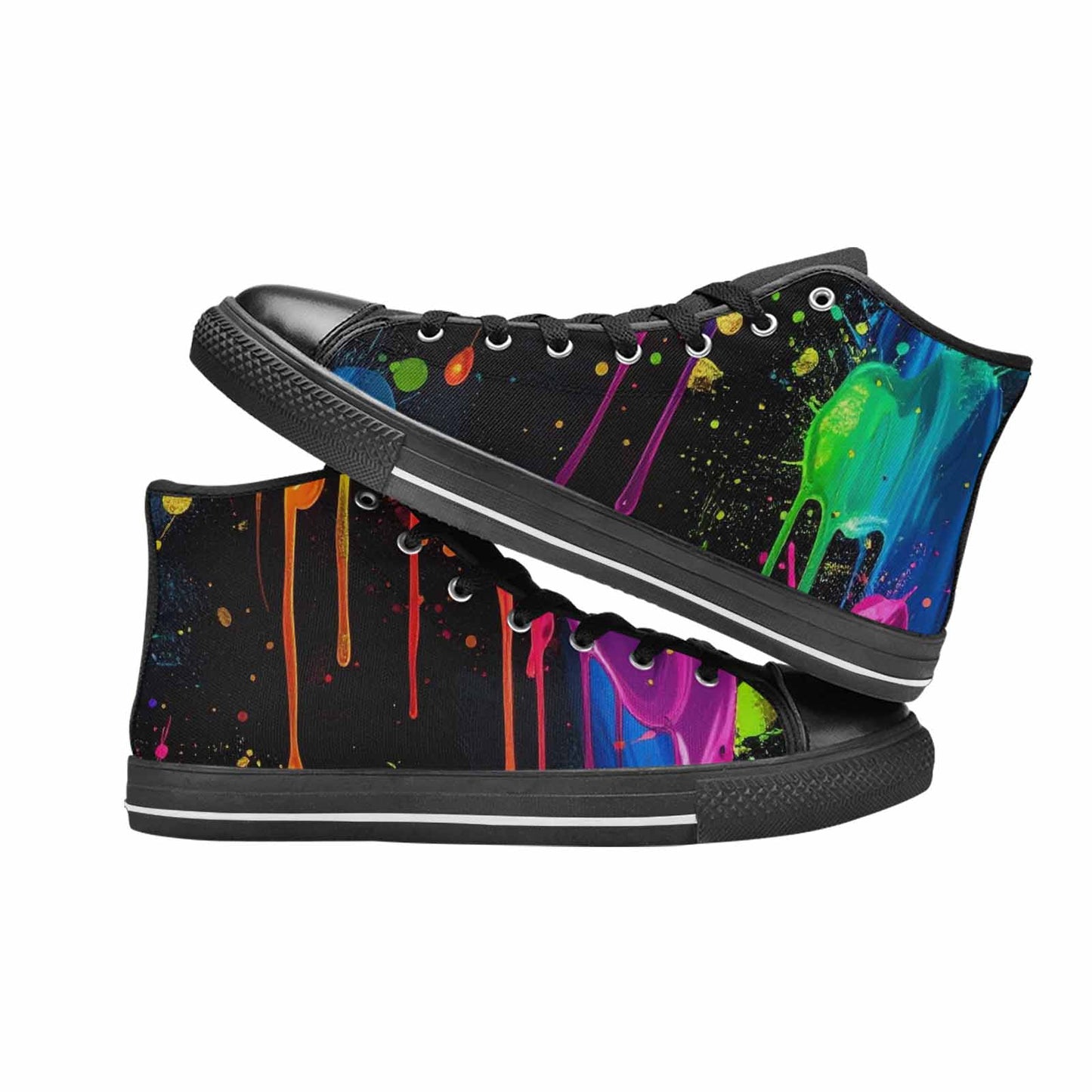 MEN'S Paint Splatter High Top Canvas Surreal Sneakers