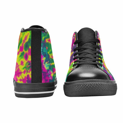 WOMEN'S Tie Dye - High Top Canvas Dark Academia Custom Sneakers