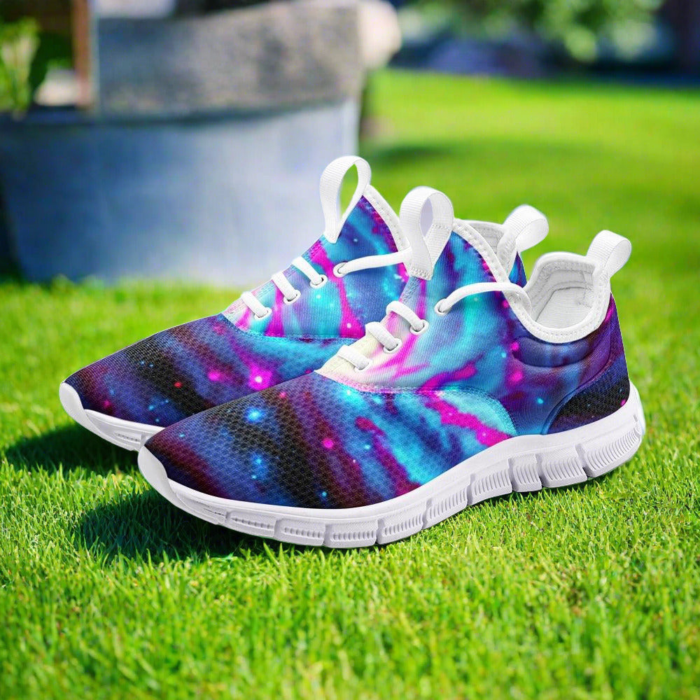 Jellyfish Navy Indigo Ornate Bold Art - Freaky Shoes | Custom Art Sneakers
