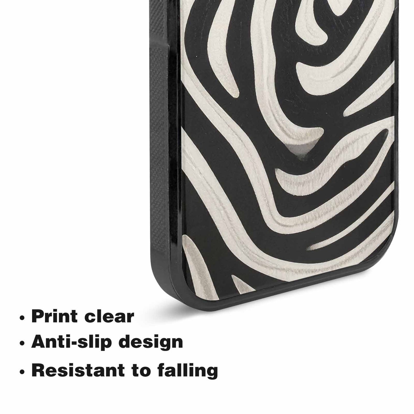 iPhone 15 Plus Case — Modern Zebra Stripe Solid, Customized Protective Case