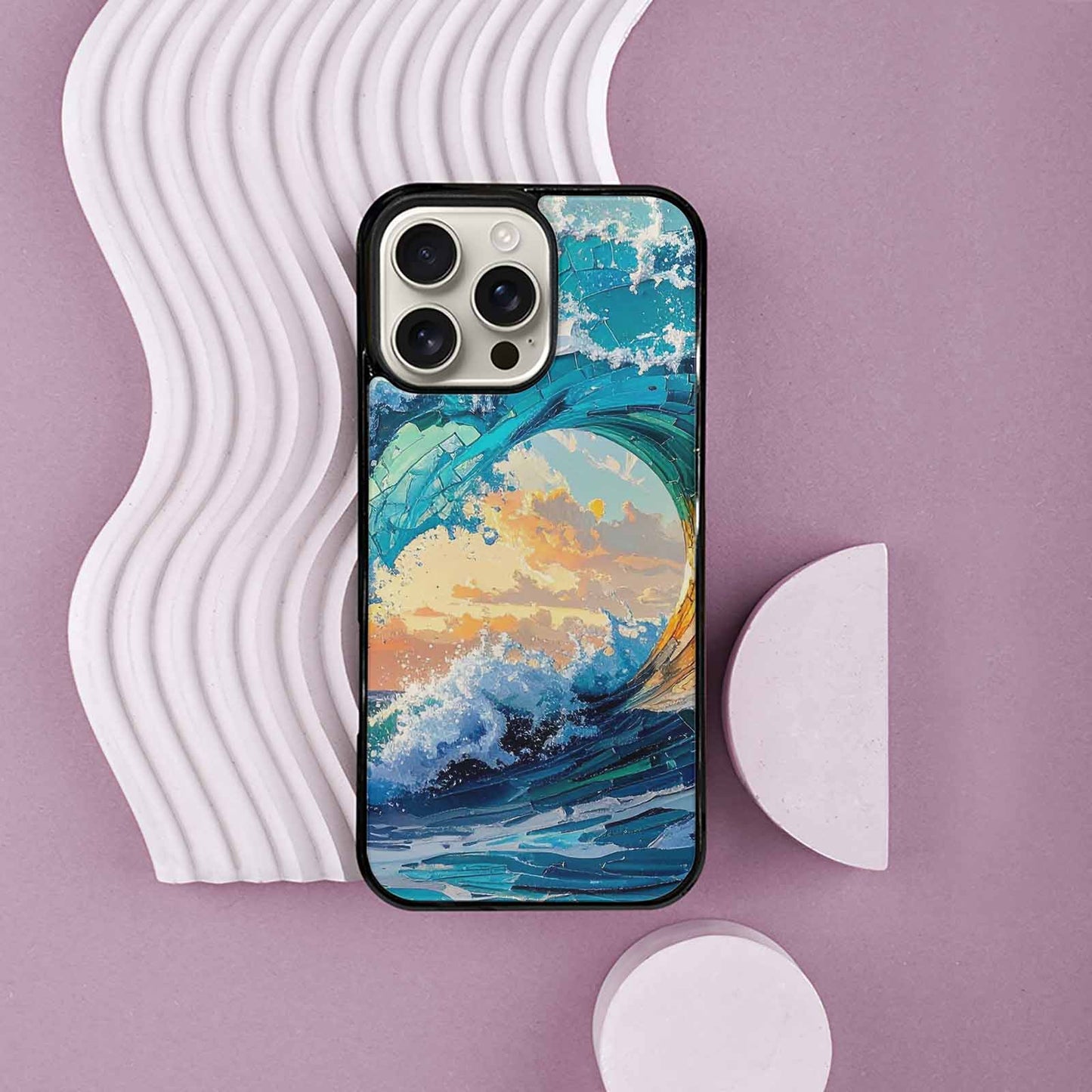 iPhone 16 Pro Max Case — Wave Crest Splash Wave Crest Splash, Unique Phone Case Design
