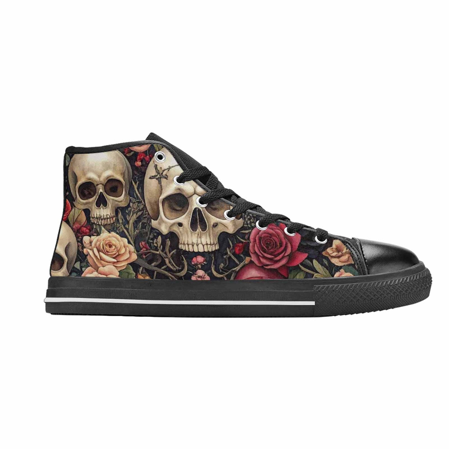 MEN'S Skulls - Roses High Top Canvas Y2K Shoes