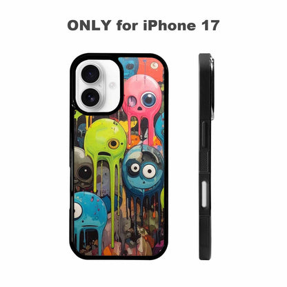 iPhone 17 Case — Aliens Camomelting Aliens Patt Alien Scifi, Unique Phone Case Design