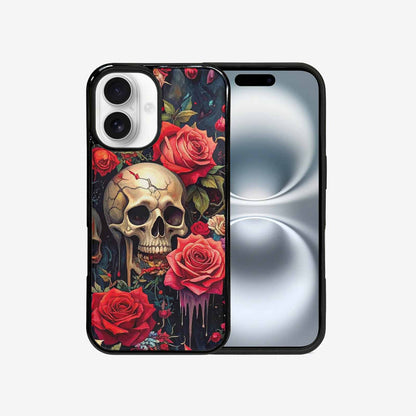 iPhone 16 Case — Skulls And Rosesmelting Skulls A Agl, Custom Made Phone Cover