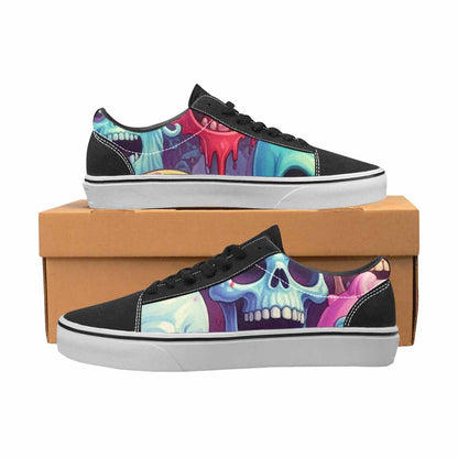 WOMEN'S Ice Cream Monsters  Lace-Up Canvas Vibrant Chaos Custom Sneakers