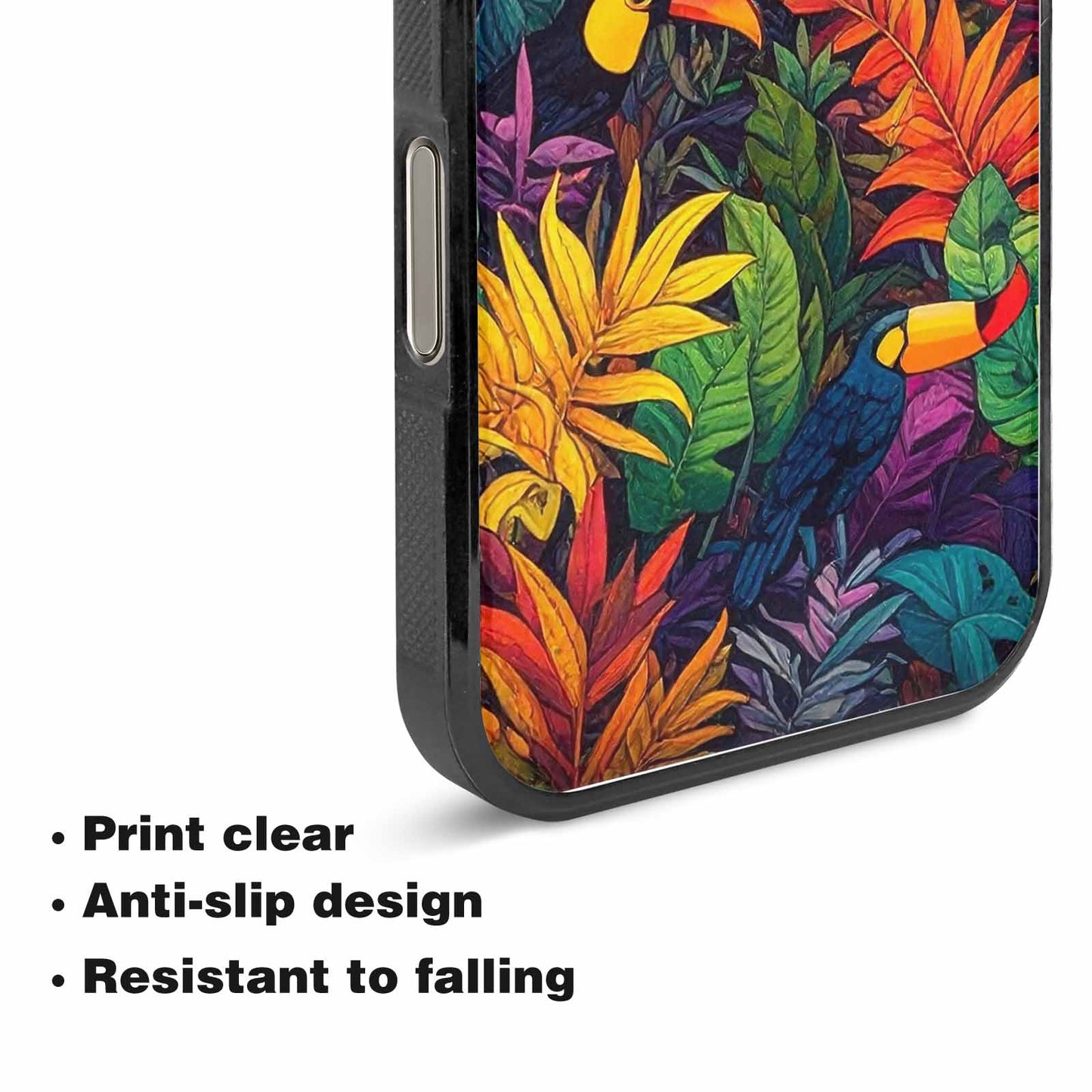 iPhone 15 Pro Max Case — Toucan Jungle Toucan Jungle Pattern Hundreds, Custom Made Phone Cover