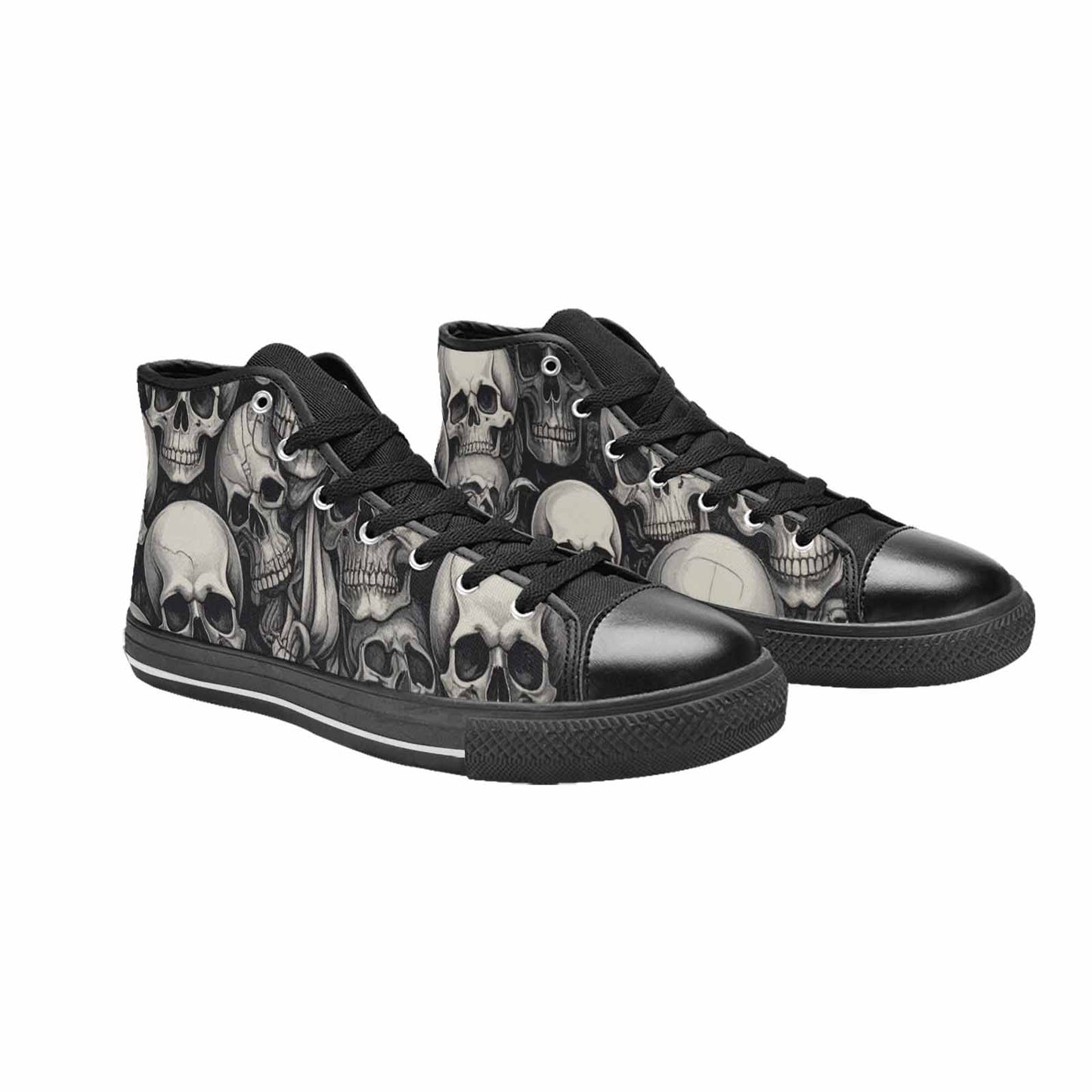 MEN'S Skulls - Classic High Top Canvas Vibrant Chaos Sneakers