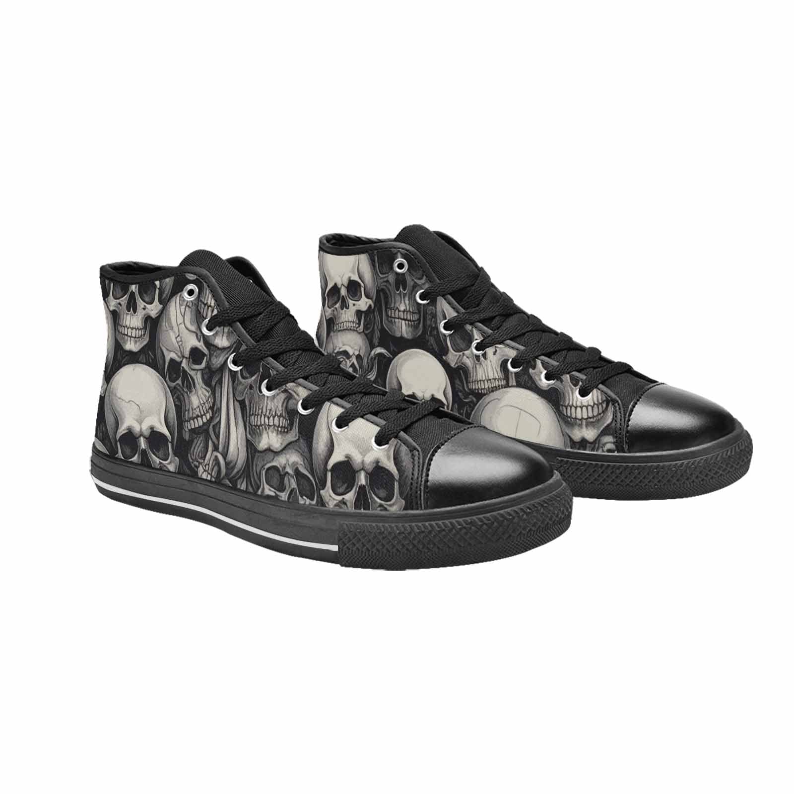 MEN'S Skulls - Classic High Top Canvas Vibrant Chaos Sneakers