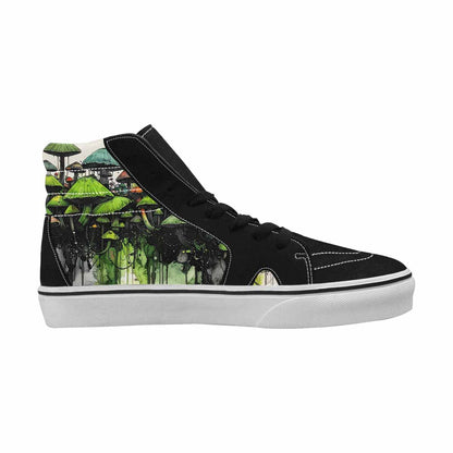 MEN'S Rainbow Drip Mushrooms High Top Canvas Neon Fantasy Shoes