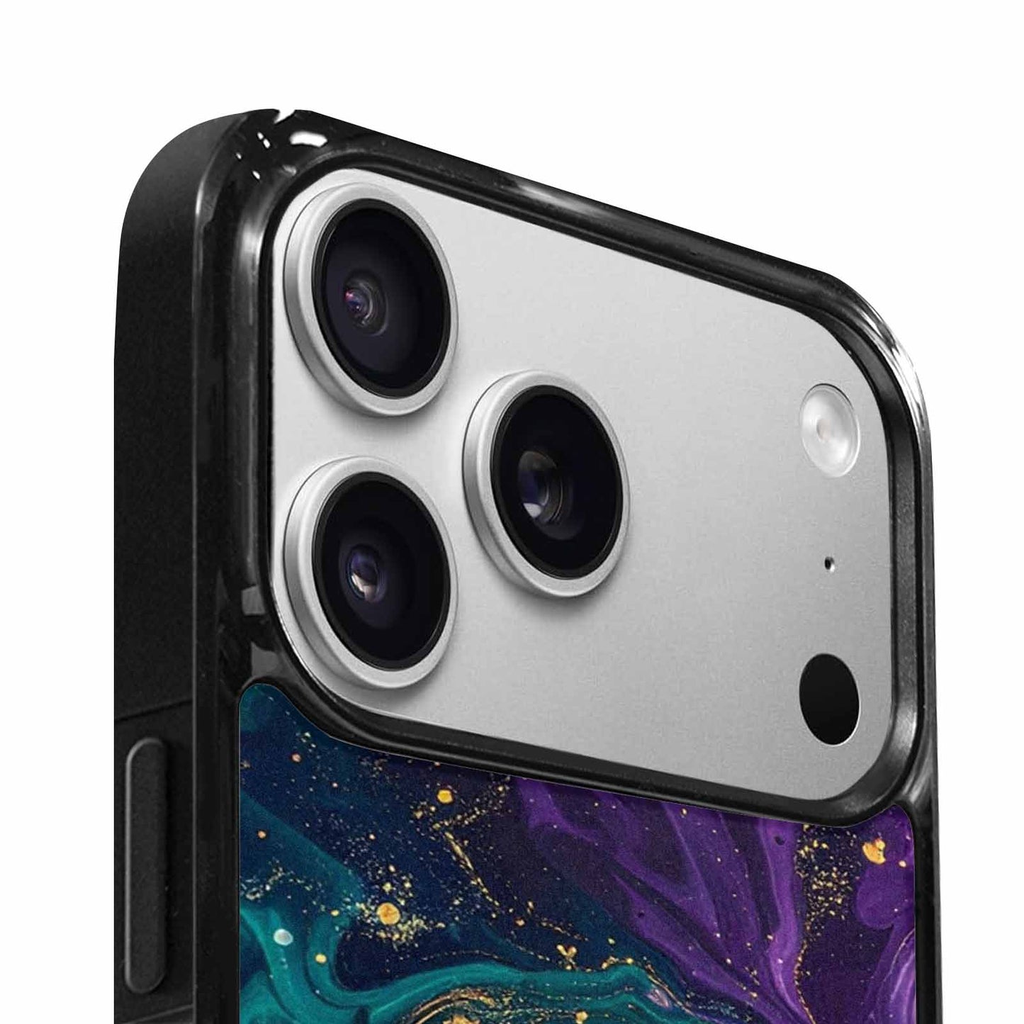 iPhone 17 Pro Max Case — Marbled Swirl Texture Blended Galaxy Space, Customized Protective Case