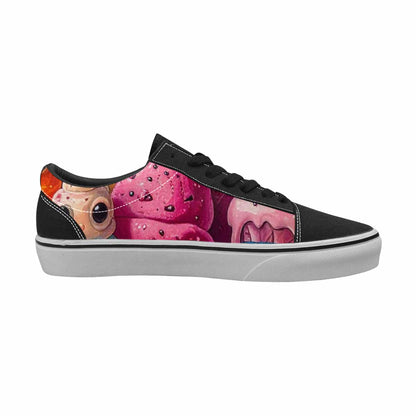 WOMEN'S Melting Ice Cream Monster Lace-Up Canvas Neon Fantasy Shoes