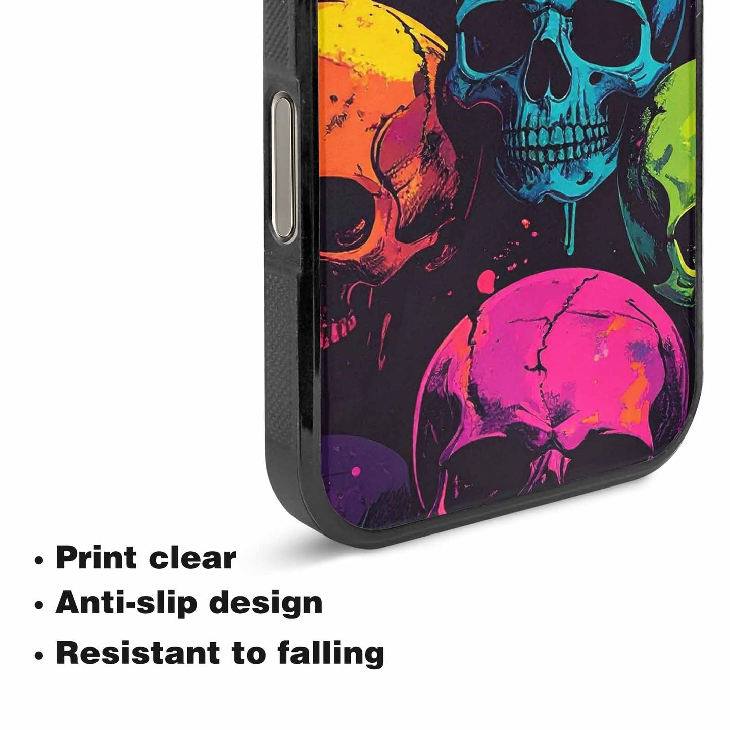 iPhone 16 Pro Case — 1000s Of Skulls Digital Camo Drip, Custom Made Phone Cover