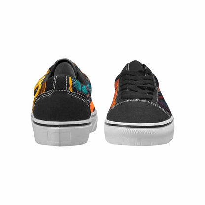 WOMEN'S Smiley Faces Lace-Up Canvas Kaleidoscope Sneakers