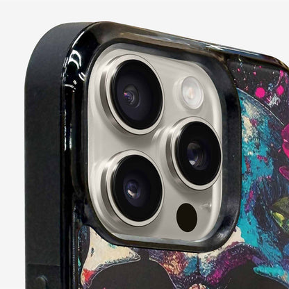 iPhone 16 Pro Case — Skulls Roses Acid Wash Custom, Custom Made Phone Cover