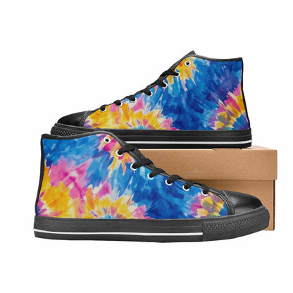 MEN'S Tie Dye Swirl High Top Canvas Y2K Shoes