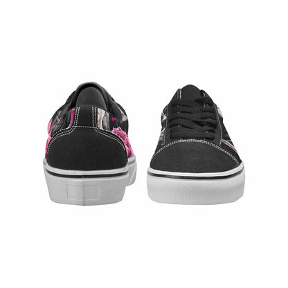 WOMEN'S Skull Roses Lace-Up Canvas Kaleidoscope Custom Sneakers