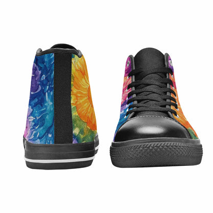 MEN'S Tie Dye Swirl High Top Canvas Aesthetic Sneakers