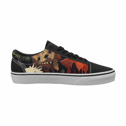 WOMEN'S Monsters  Camo Monsters Lace-Up Canvas Y2K Custom Shoes