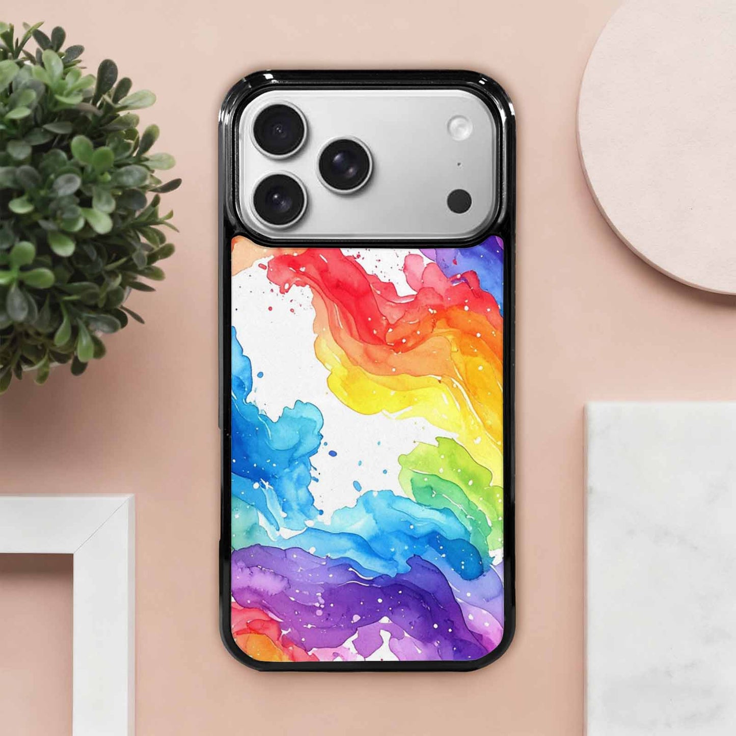 iPhone 17 Pro Max Case — Watercolor Splash Abstract Pattern, Watercolor Abstract, Customized Protective Case
