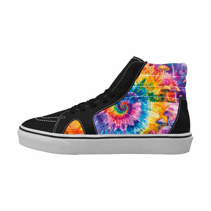 MEN'S Mushrooms  Tie Dye High Top Canvas Y2K Custom Shoes