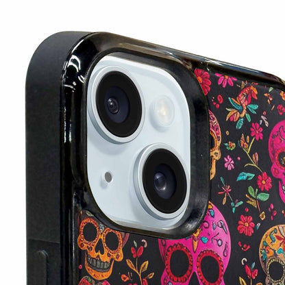 iPhone 15 Case — Colorful Dia De Los Muertos Sugar, Custom Printed Phone Case