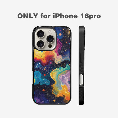 iPhone 16 Pro Case — Galaxy Art Colorful Cosmic Dust Small, Custom Print Case Cover