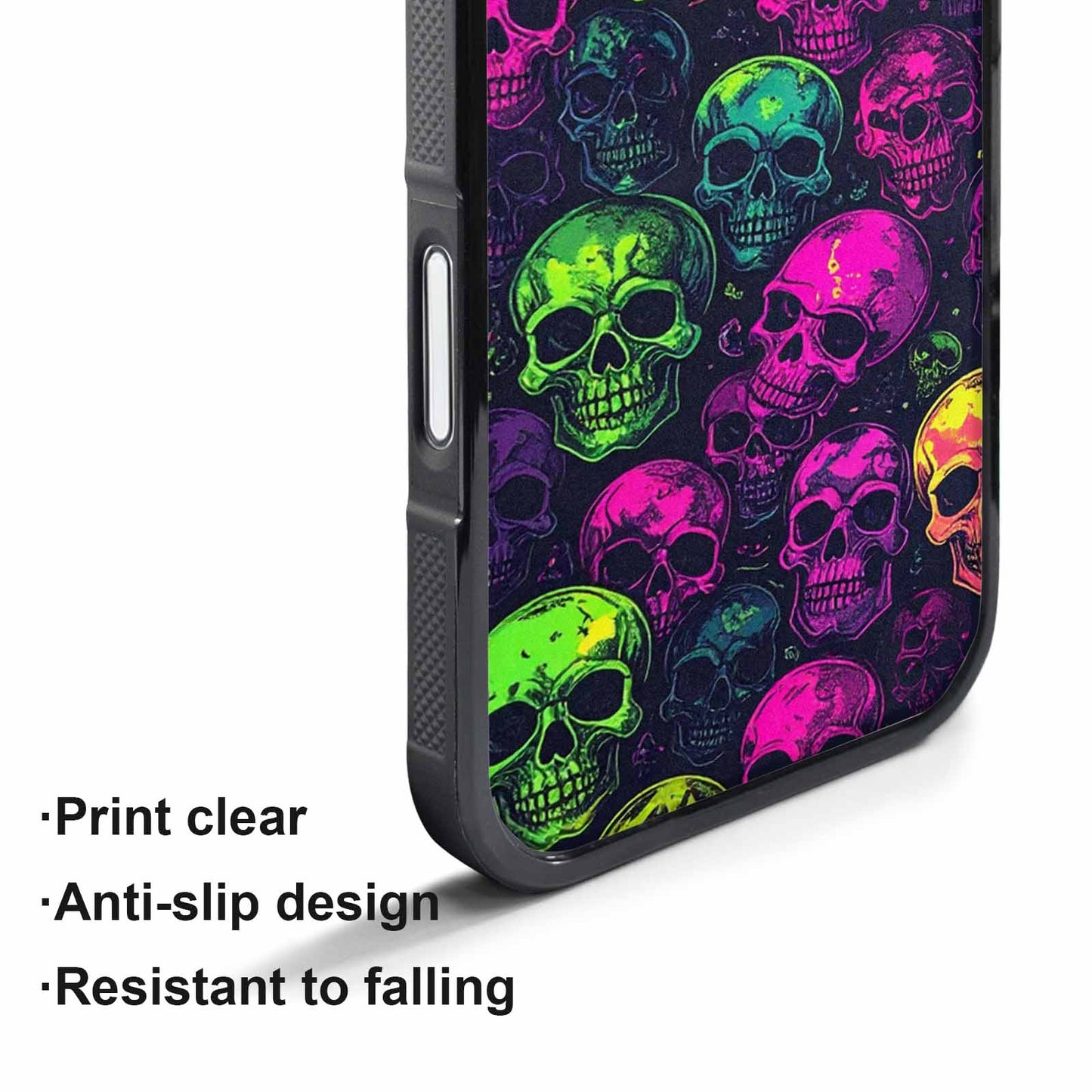 iPhone 17 Air Case — Skulls Neon Punk Small Skull Gothic, Original Design Phone Case
